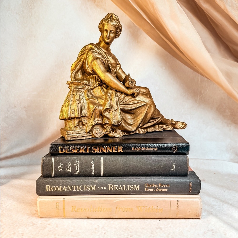 Black and Gold Neutral Color Vintage Book Bundle